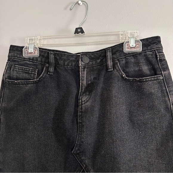 Black Refuge Denim Mini Skirt - Picture 2 of 5